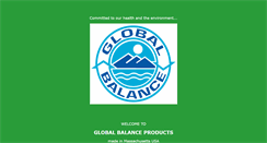 Desktop Screenshot of globalbalanceproducts.com