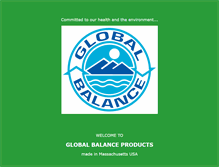 Tablet Screenshot of globalbalanceproducts.com